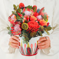 Kirribilli-Sunset-Australian-native-paper-pop-up-bouquet-of-waratah-and-proteas-—-PetalPal