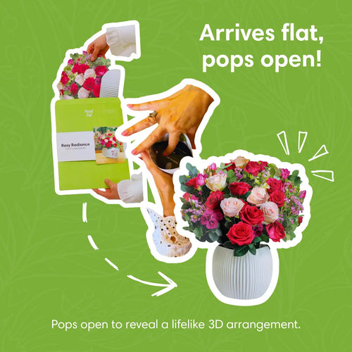 Rosy Radiance Pop-Up Bouquet